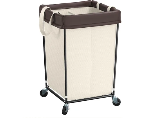 160L Rolling Laundry Basket with Wheels for $25.xx