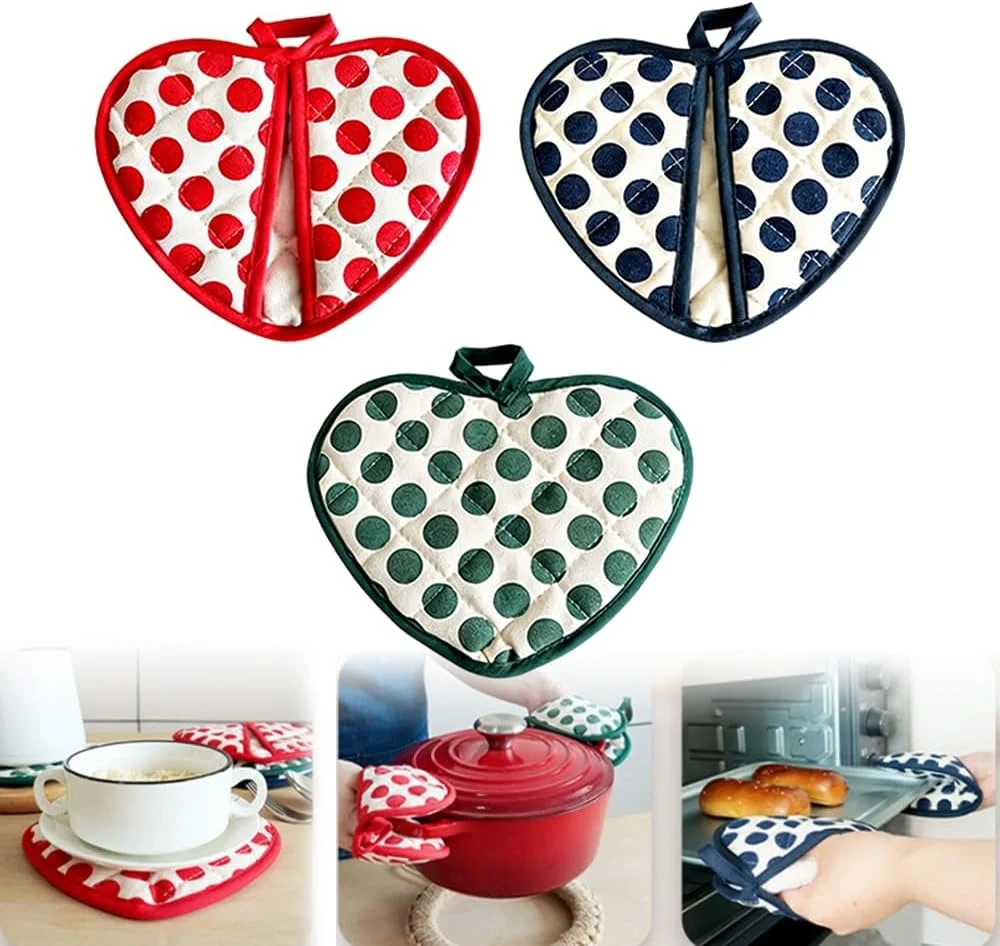 3PCS Heart Shape Baking Glove Deal: Save 50% Today