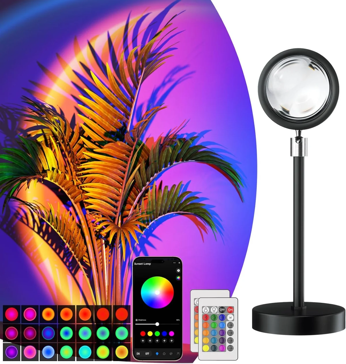 Bavcieu RGB Sunset Lamp Projector Only $11.xx (Reg. $17) at Amazon