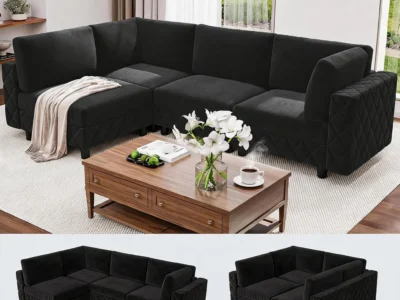 Mercer41 103″ Oversized Modular Sectional Sofa $210 at Wayfair