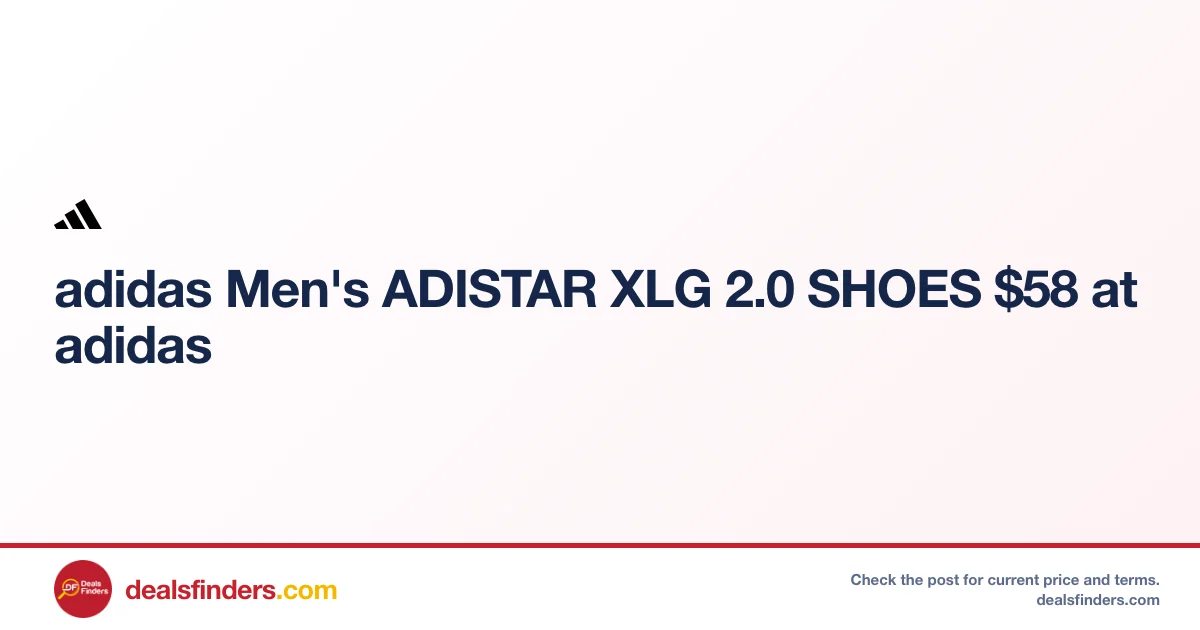adidas Men’s ADISTAR XLG 2.0 SHOES Only $58 at Adidas