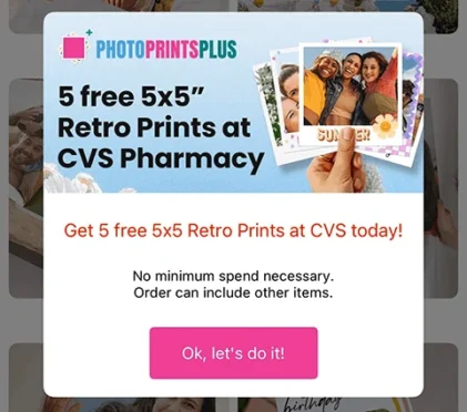 5 FREE 5×5 Retro Photo Prints at CVS