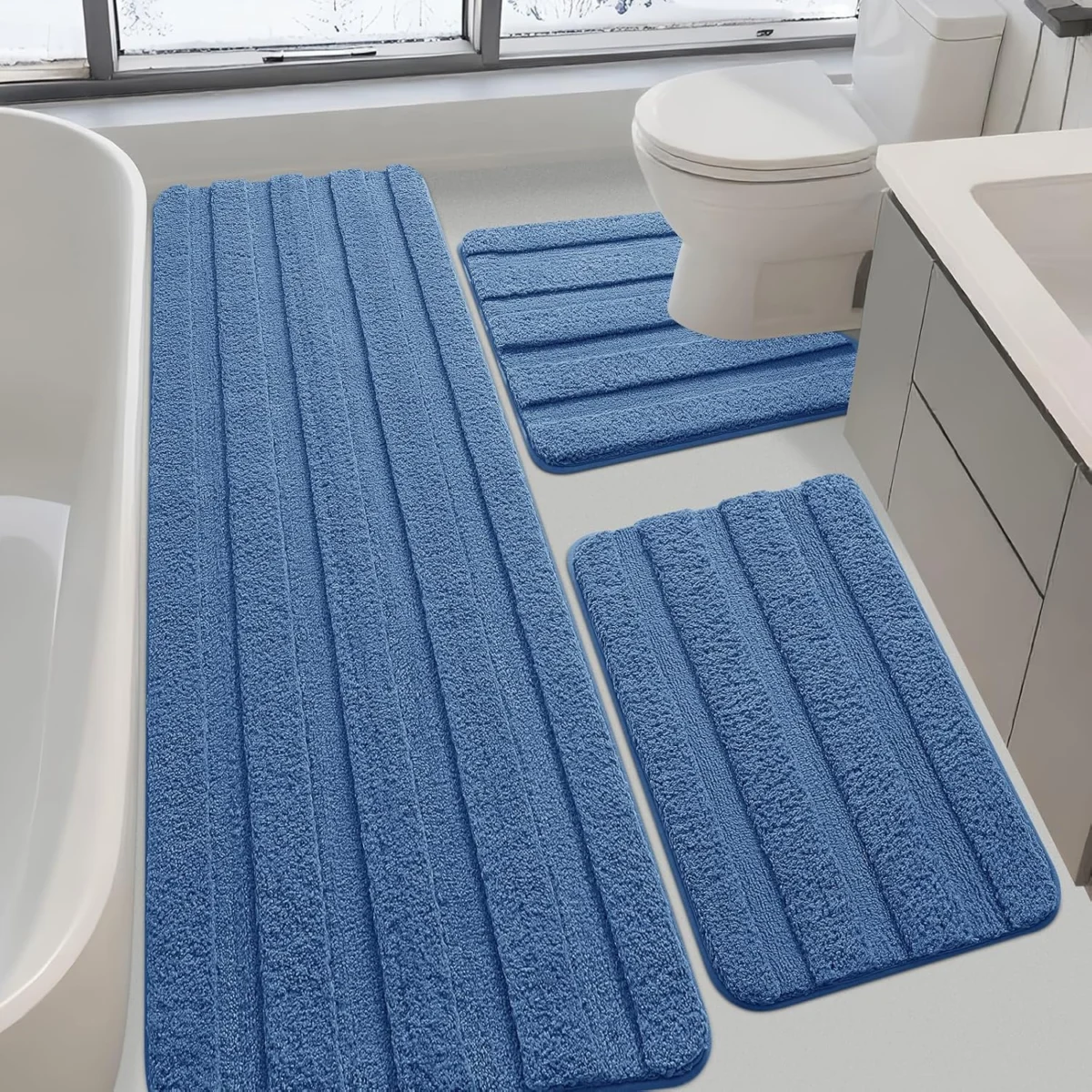 IM HOME Striped Bathroom Rugs Set Only $29.xx (Reg. $35) at Amazon