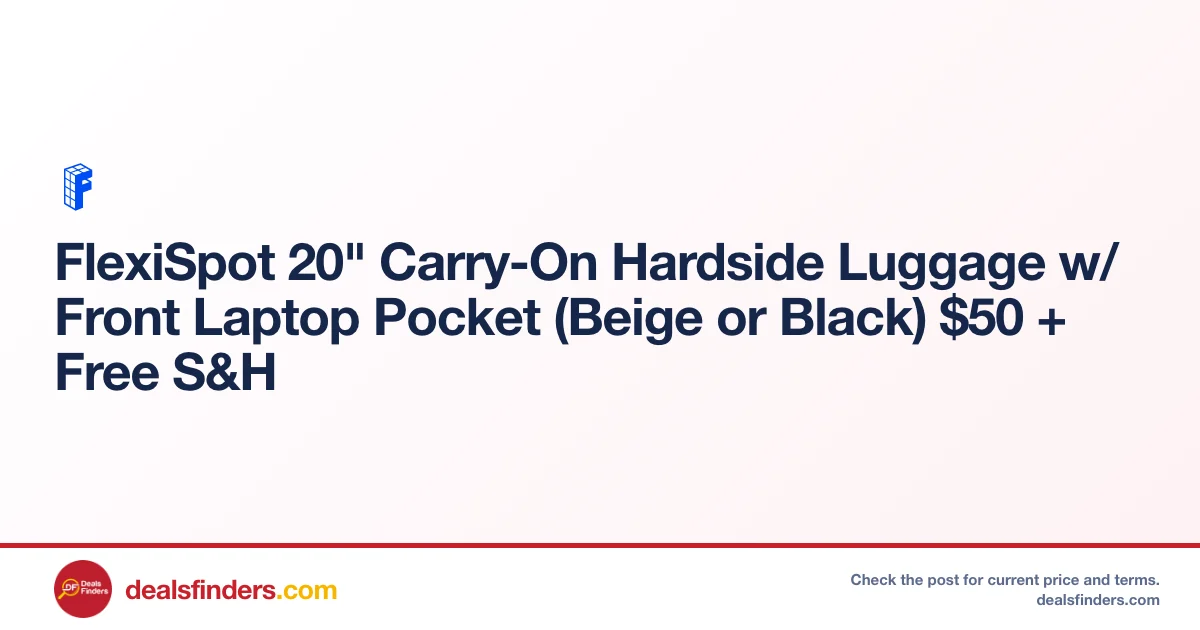 FlexiSpot 20″ Carry-On Luggage Only $50 at Flexispot