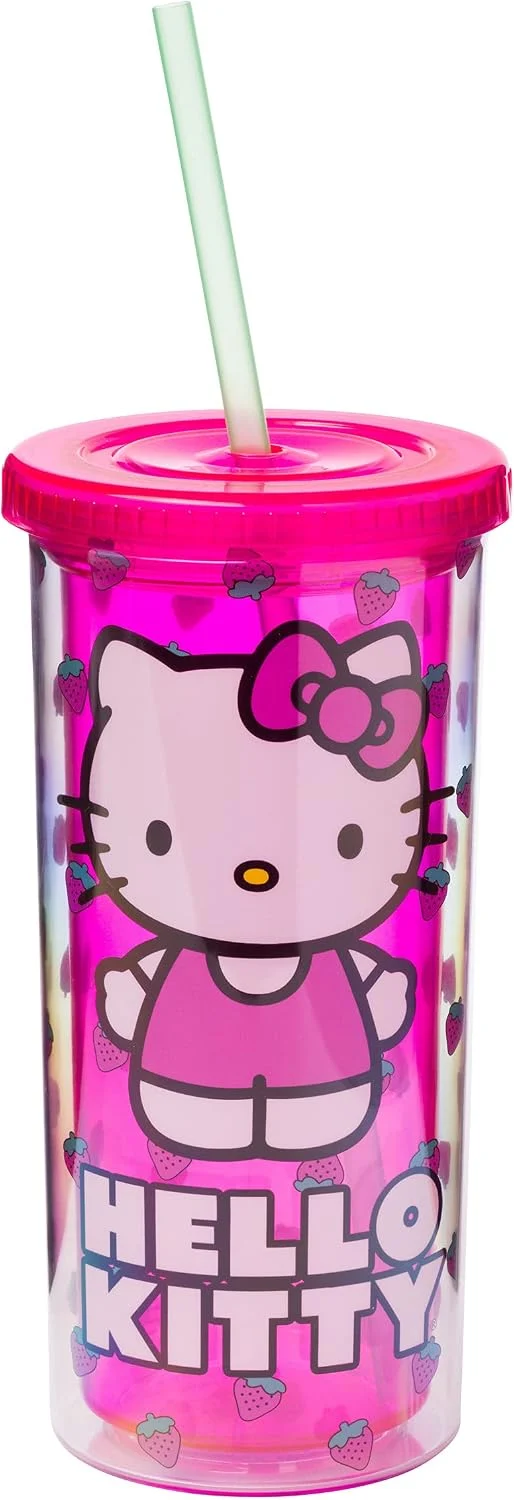 Silver Buffalo Sanrio Hello Kitty Strawberry 20oz Cold Cup