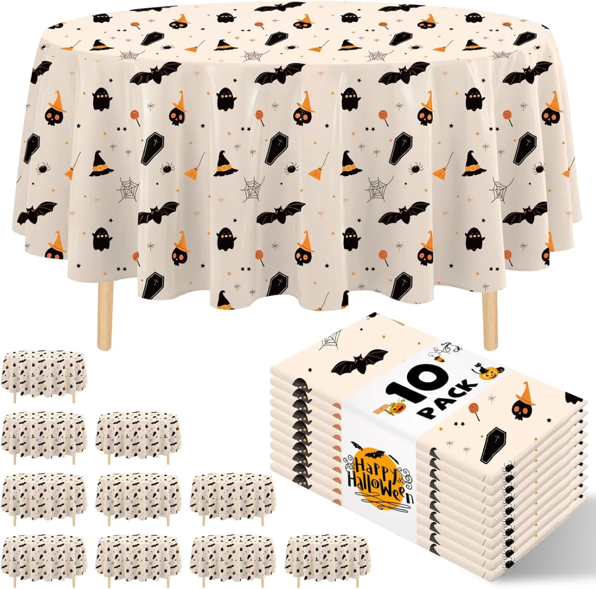 10-Pack Halloween Tablecloths Only $9.xx (Reg. $15) at Amazon