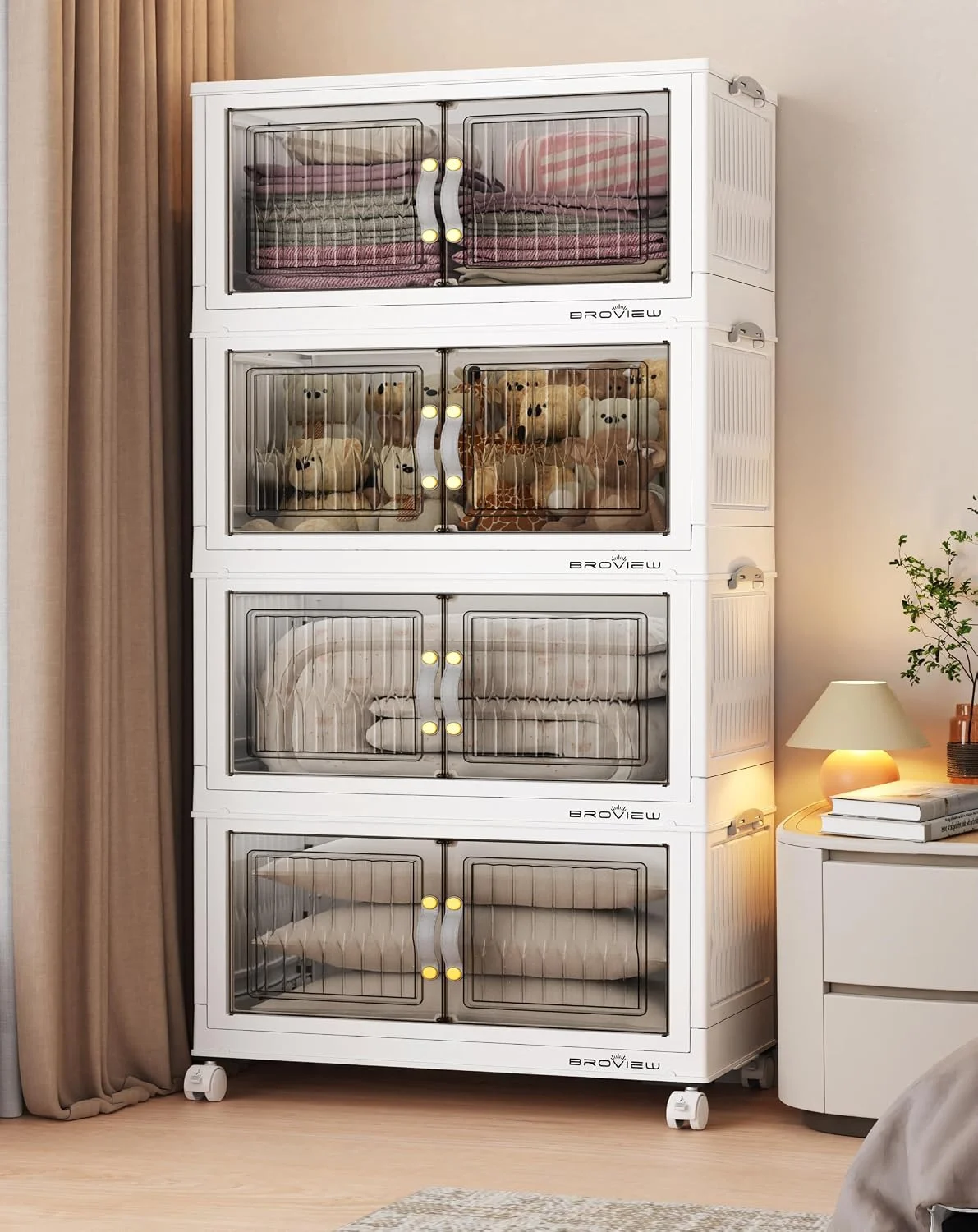 Broview 60Qt Stackable Storage Bins 4‑Pack Only $118.xx (Reg.
