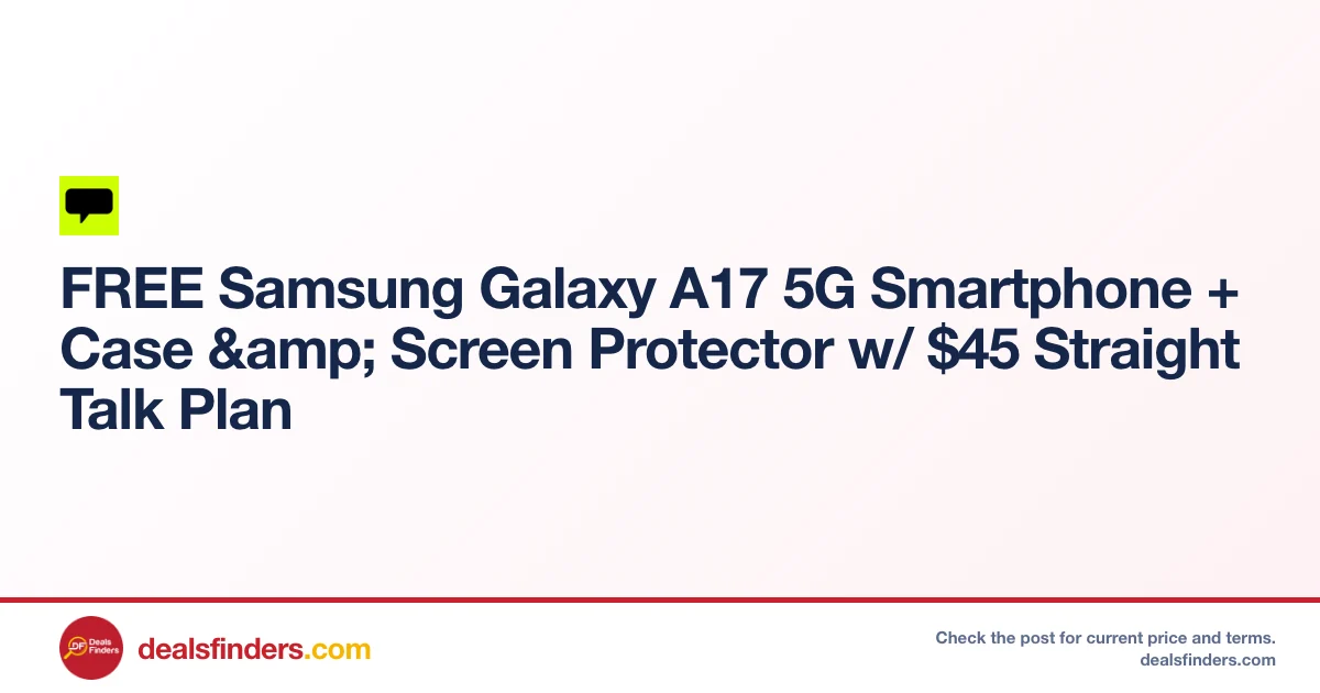 Samsung Galaxy A17 5G Free with  Plan at Straighttalk