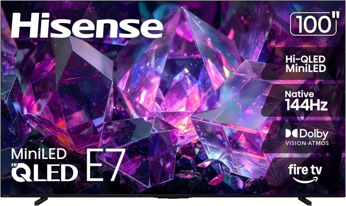 Hisense 100″ E7 Cinema Series Hi-QLED Mini-LED TV Only $1697.xx