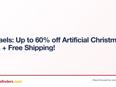 Michaels: Up to 60% off Artificial Christmas Trees + Free Shipping!
