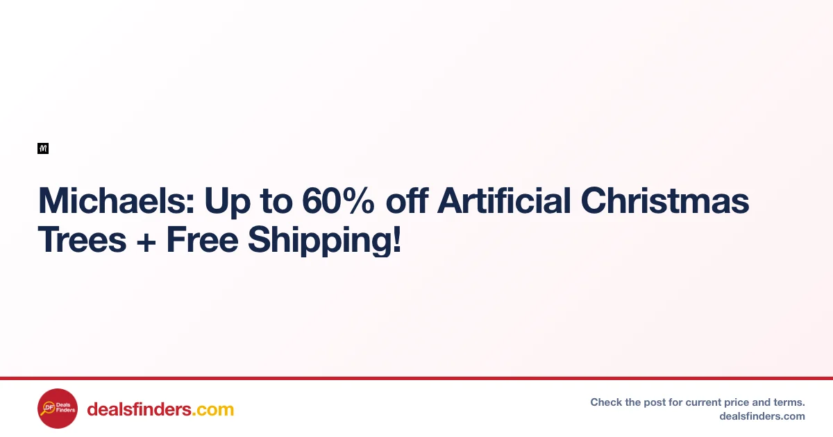 Artificial Christmas Trees Up to 60% Off at Michaels