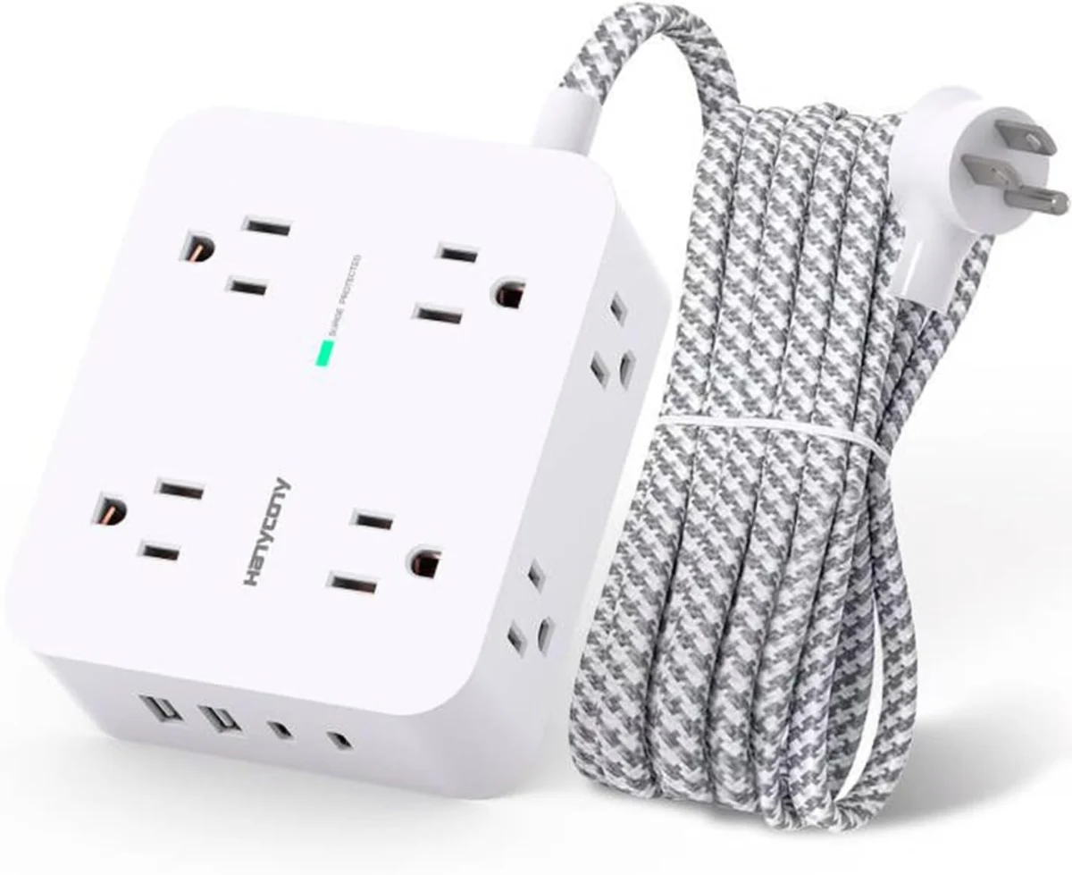 HANYCONY 8-Outlet Surge Protector Only $9.xx (Reg. $12) at Amazon
