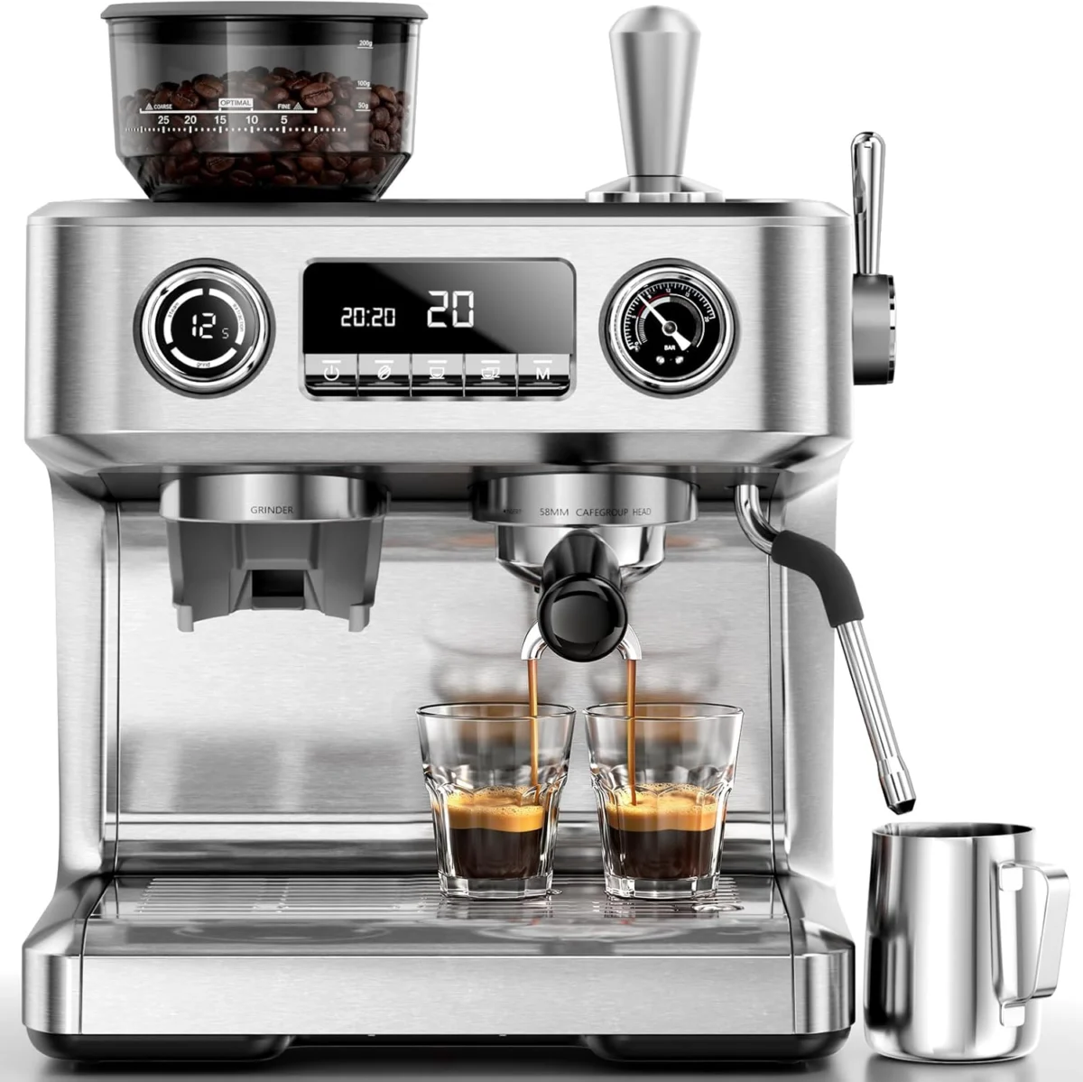 Kismile 20 Bar Dual Boiler Espresso Machine Only $295.xx (Reg. $650)