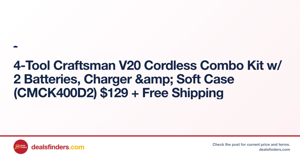 Craftsman V20 Cordless Combo Kit Deal at Lowe’s