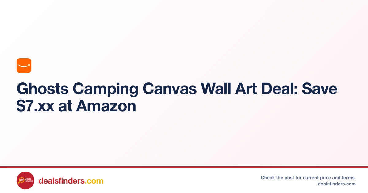 Ghosts Camping Canvas Wall Art Deal: Save $7.xx at Amazon
