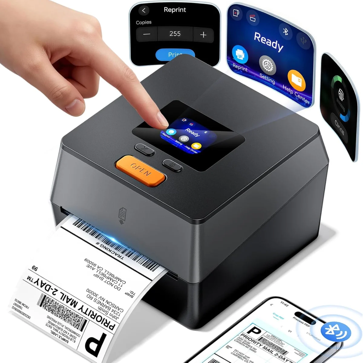 Phomemo D420D 4×6 Bluetooth Thermal Shipping Label Printer