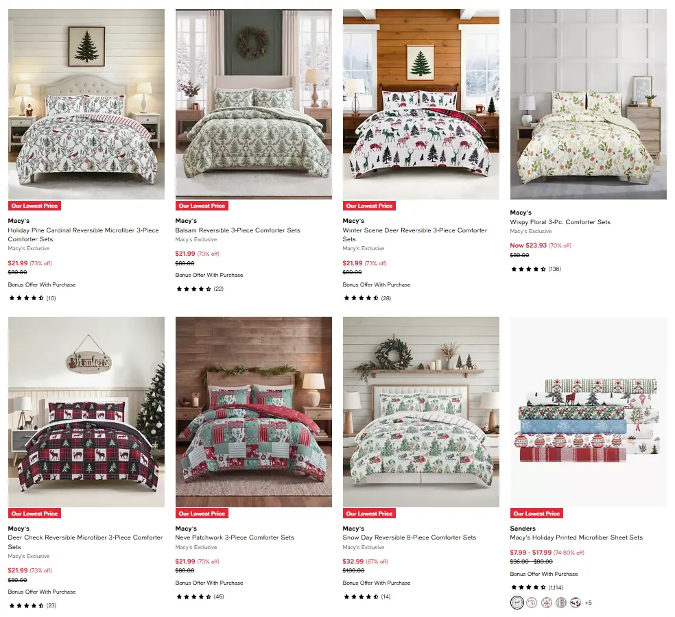 Holiday Bedding Deal: 75% Off at Macy
