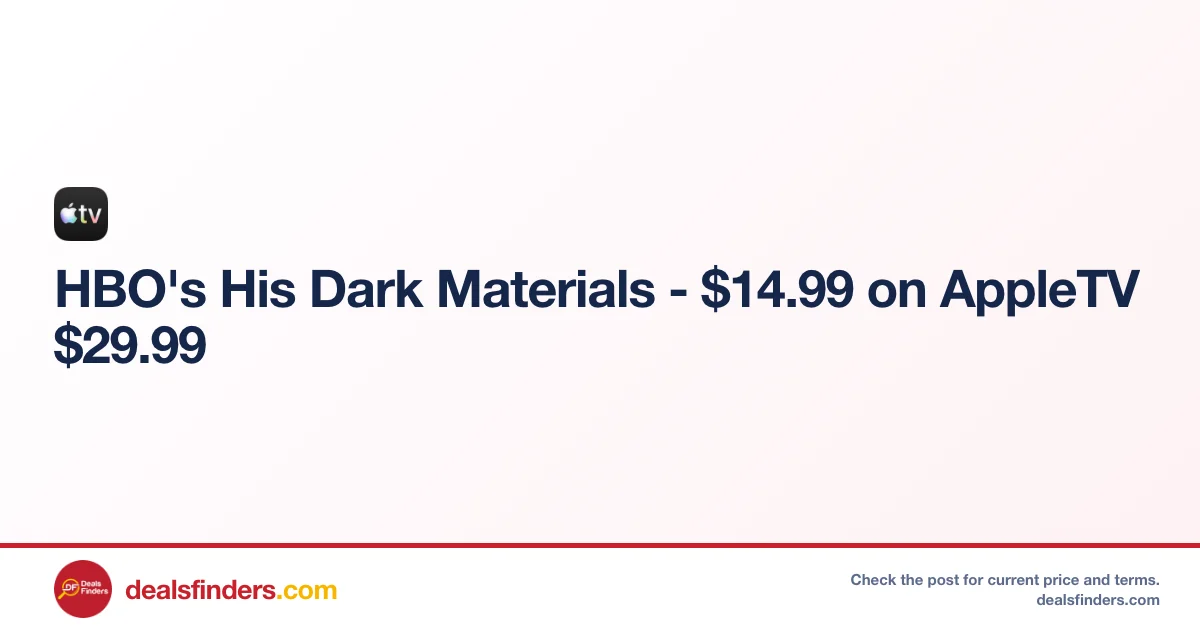 His Dark Materials Only $14.99 (Reg. $29.99) at Apple TV