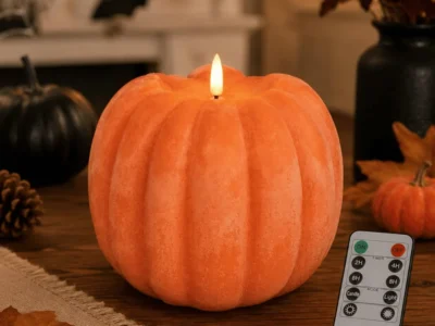 Flameless Pumpkin Candle Deal: Save $17.xx at Amazon