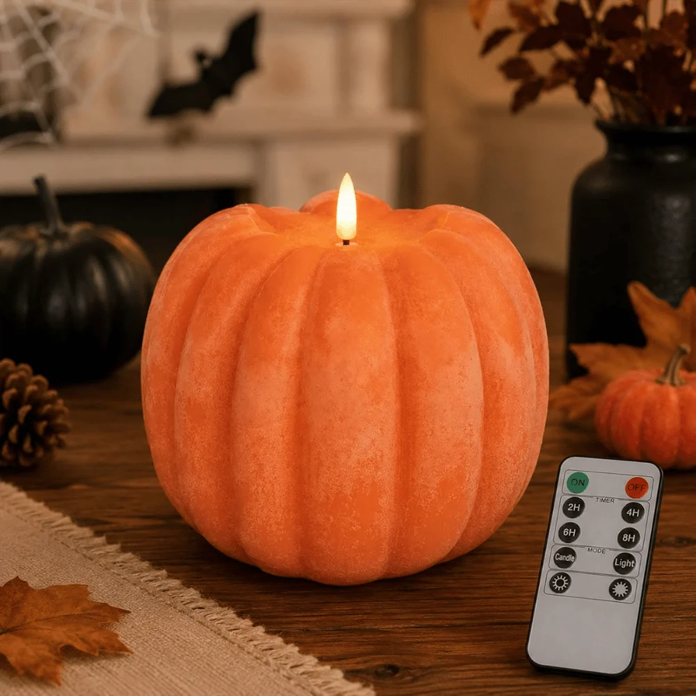 Flameless Pumpkin Candle Deal: Save $17.xx at Amazon