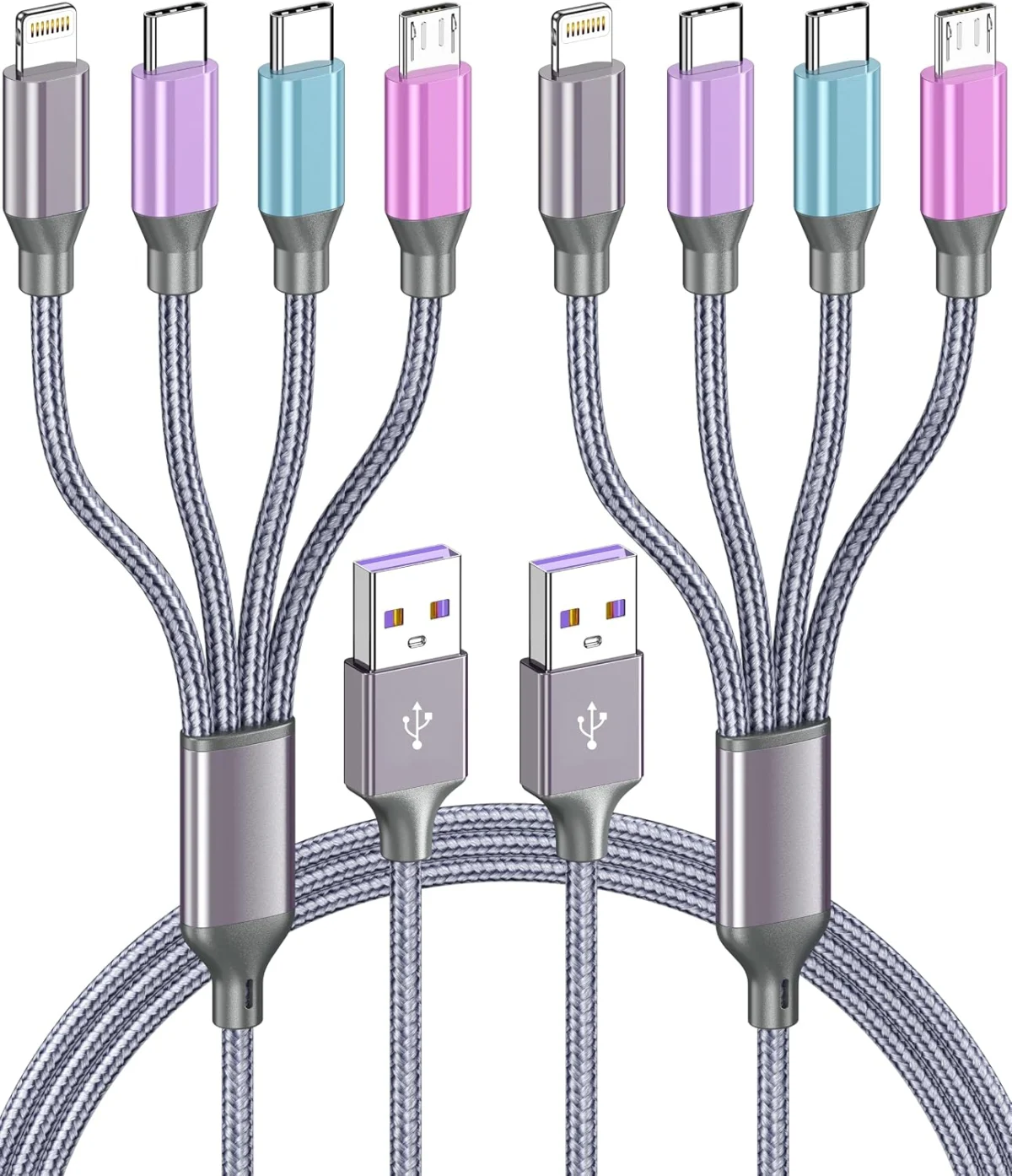 4-in-1 Multi Charging Cable 2-Pack Only $7.xx (Reg. $10) at Amazon
