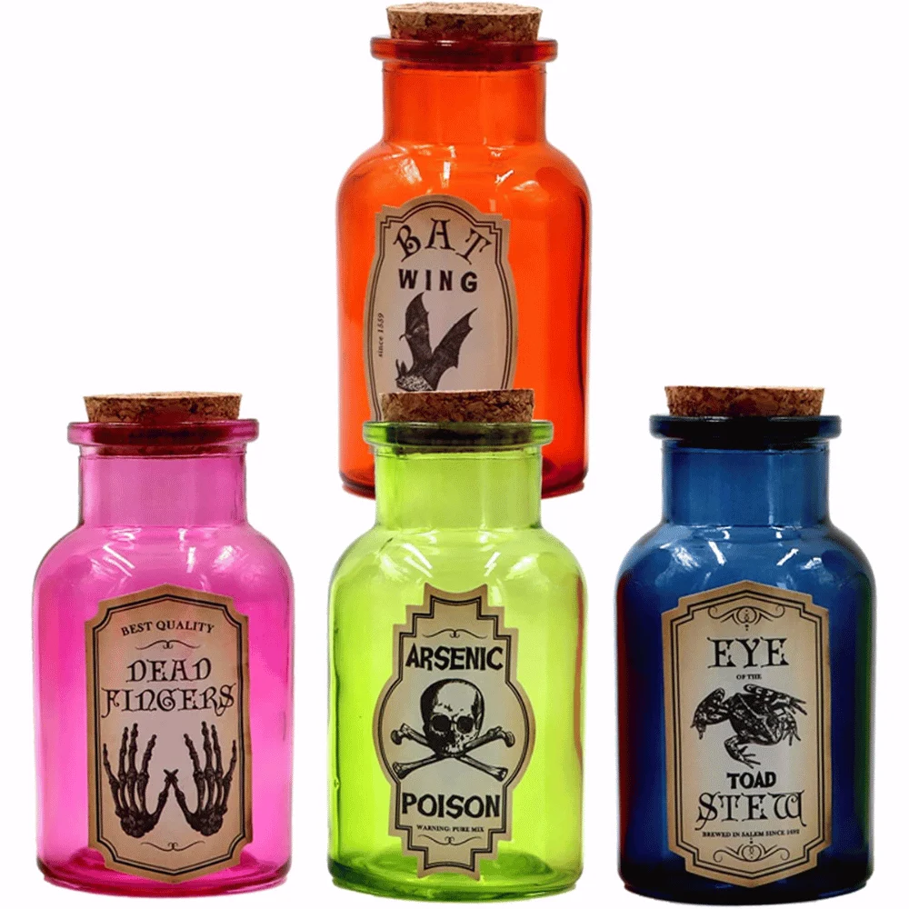 Potion Bottles 4 Glass Apothecary Deal: Save $12.xx at Amazon