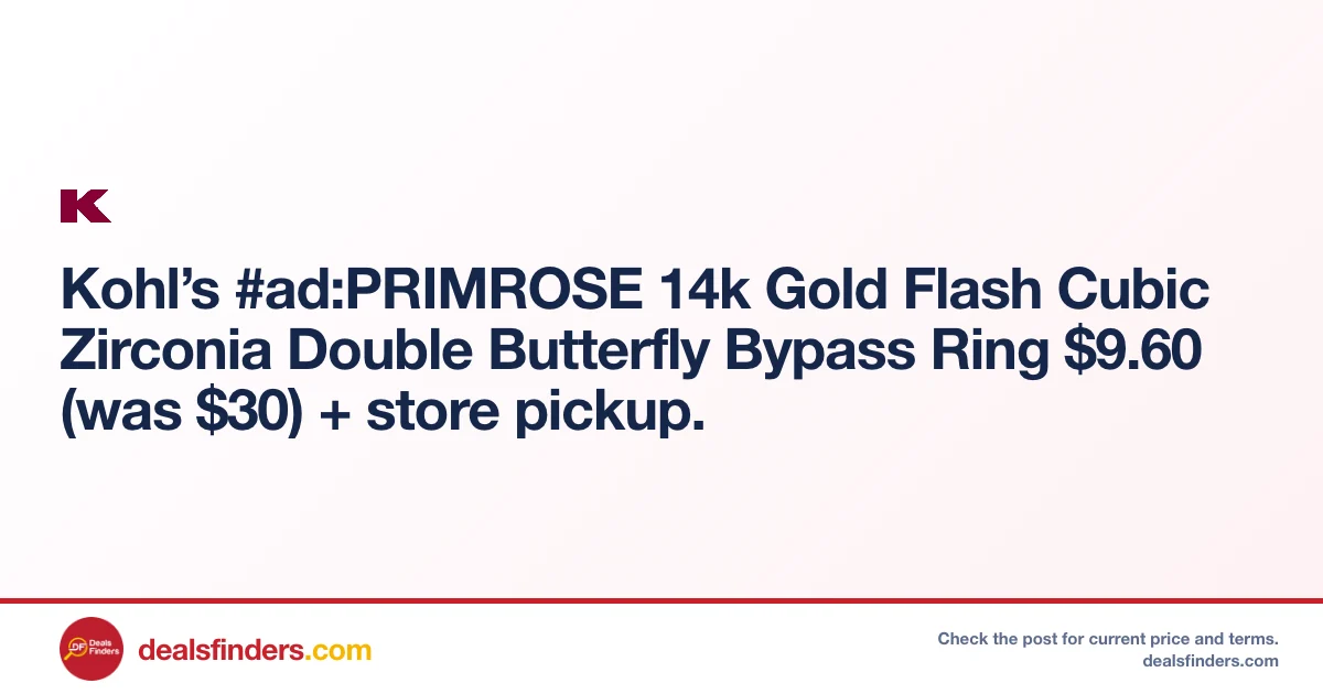 Primrose Double Butterfly Bypass Ring $9.60 at Kohl’s