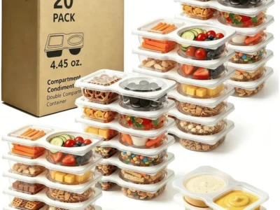 20-Pack 2-Compartment Snack Containers Deal at Amazon: Save $10.xx