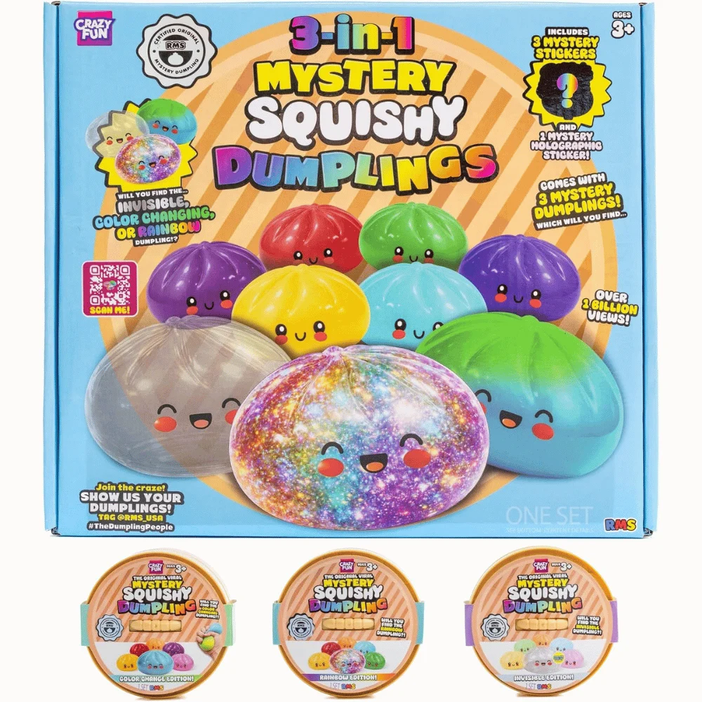 3 Pack Viral Mystery Squishy Dumpling Box Deal at Amazon