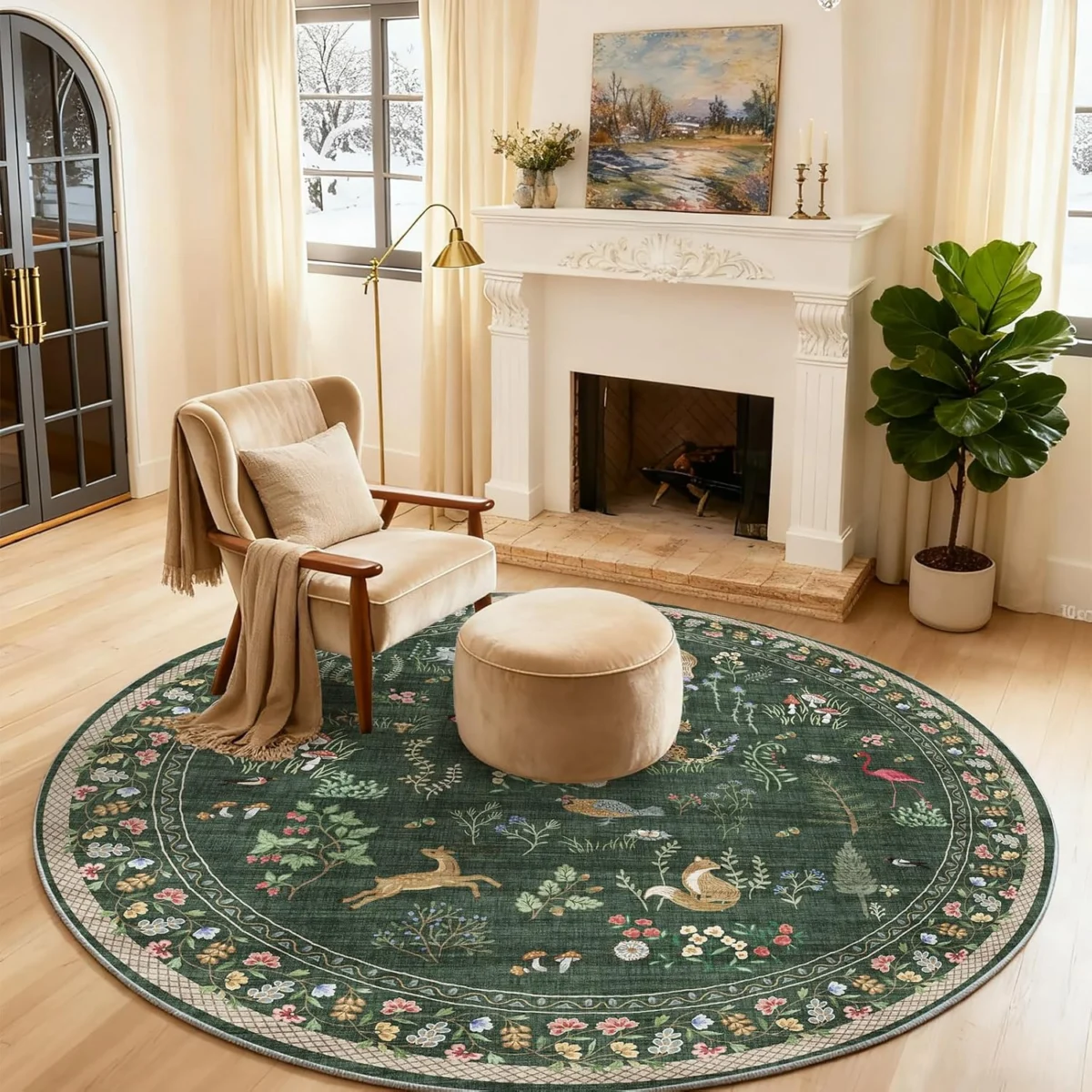 Washable Round Rug 4ft Only $35.xx (Reg. $42) at Amazon