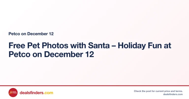 Free Pet Photos with Santa – Holiday Fun at Petco on December 12