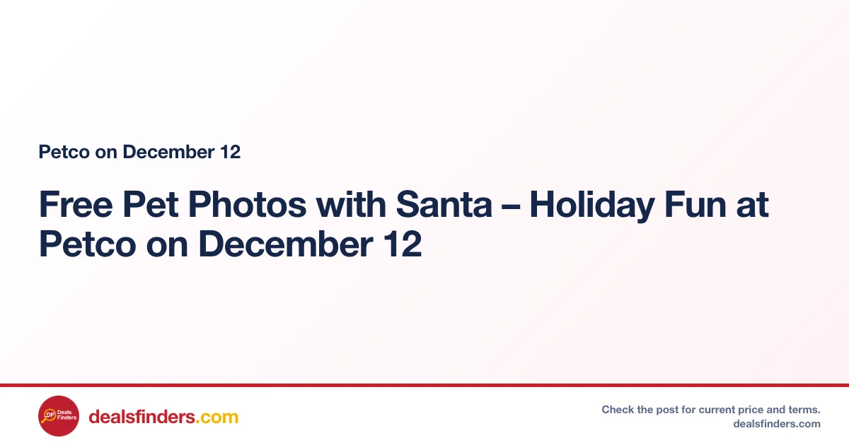 Petco on December 12 deal card