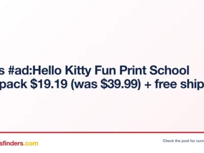 Hello Kitty Fun Print School Backpack Only $19.19 (Reg. $39.99)