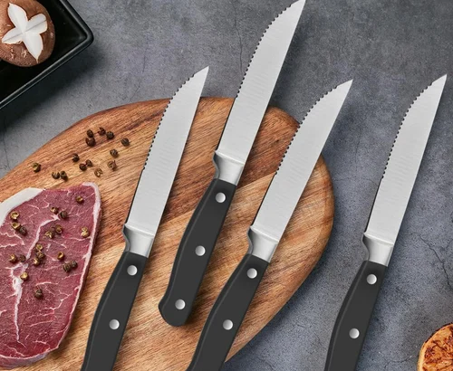 8-Piece Amazon Basics Steak Knife Set for $15.xx