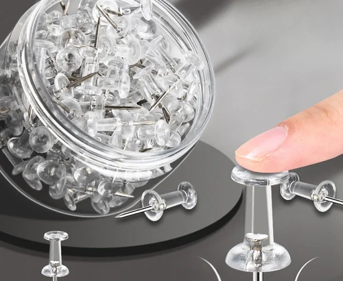 500 Clear Push Pins for $0.99