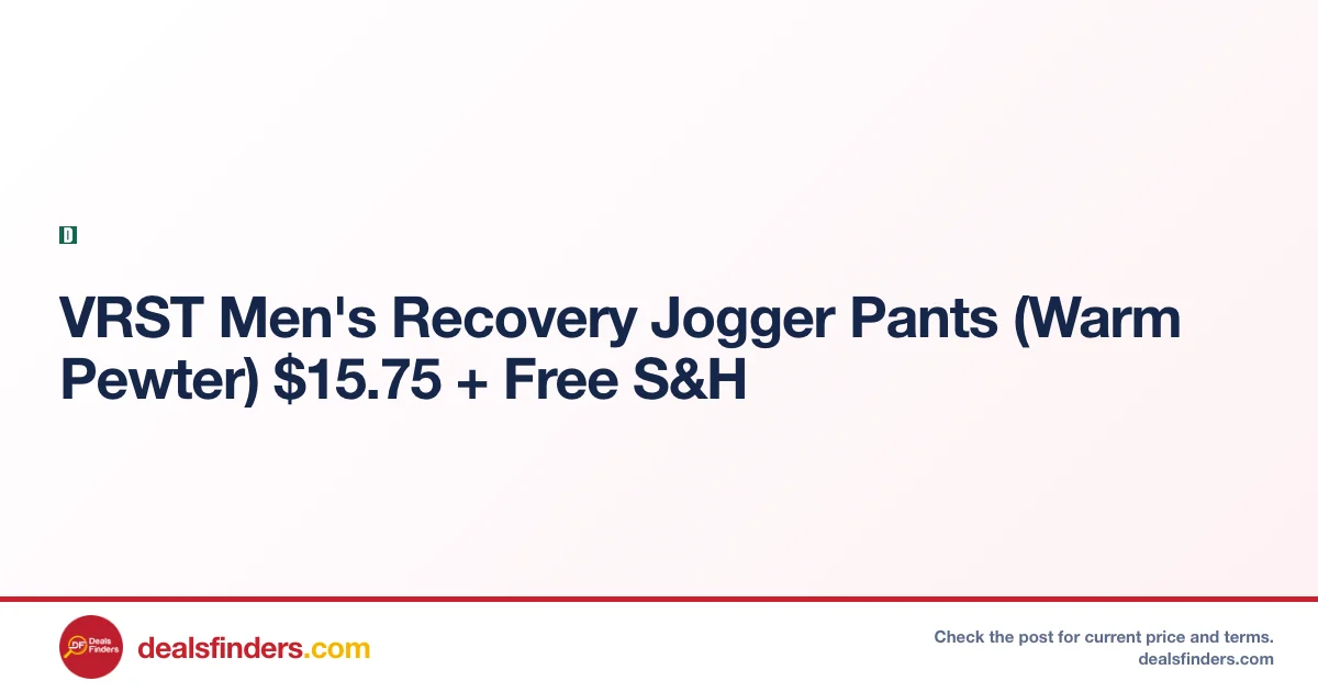 VRST Men’s Recovery Jogger Pants Only $15.75 at Dick’s Sporting Goods