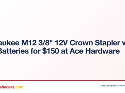 Milwaukee M12 3/8″ 12V Crown Stapler w/ 2x 4Ah Batteries for $150 at Ace Hardware