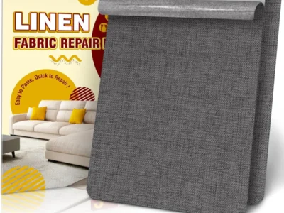 Linen Repair Tape 2Pcs 8×12 inch, Self Adhesive Fabric Patches, Couch Repair Patch Kit, Fabric Repair Tape for Furniture, Sofas, Carpet, DIY, Headboards, Chairs, Pillows, Linen Goods -Dark Grey