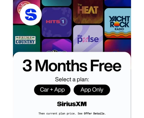 SiriusXM Deviceless Deal: Get 3 FREE Months of Car + App