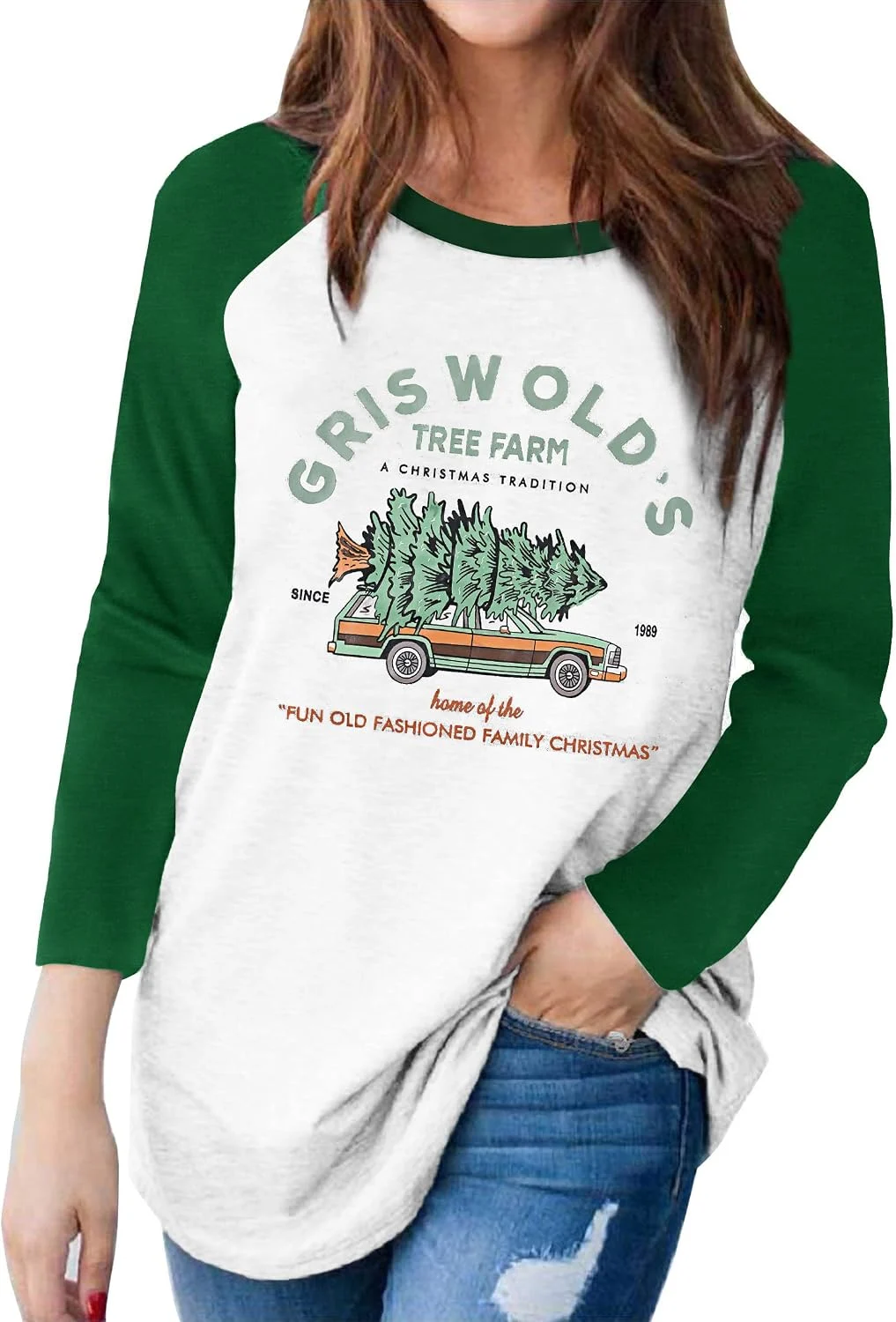 Women’s Long-Sleeve Christmas Shirts Only $11.xx (Reg. $16)