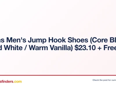 adidas Men’s Jump Hook Shoes (Core Black / Cloud White / Warm Vanilla) $23.10 + Free S&H