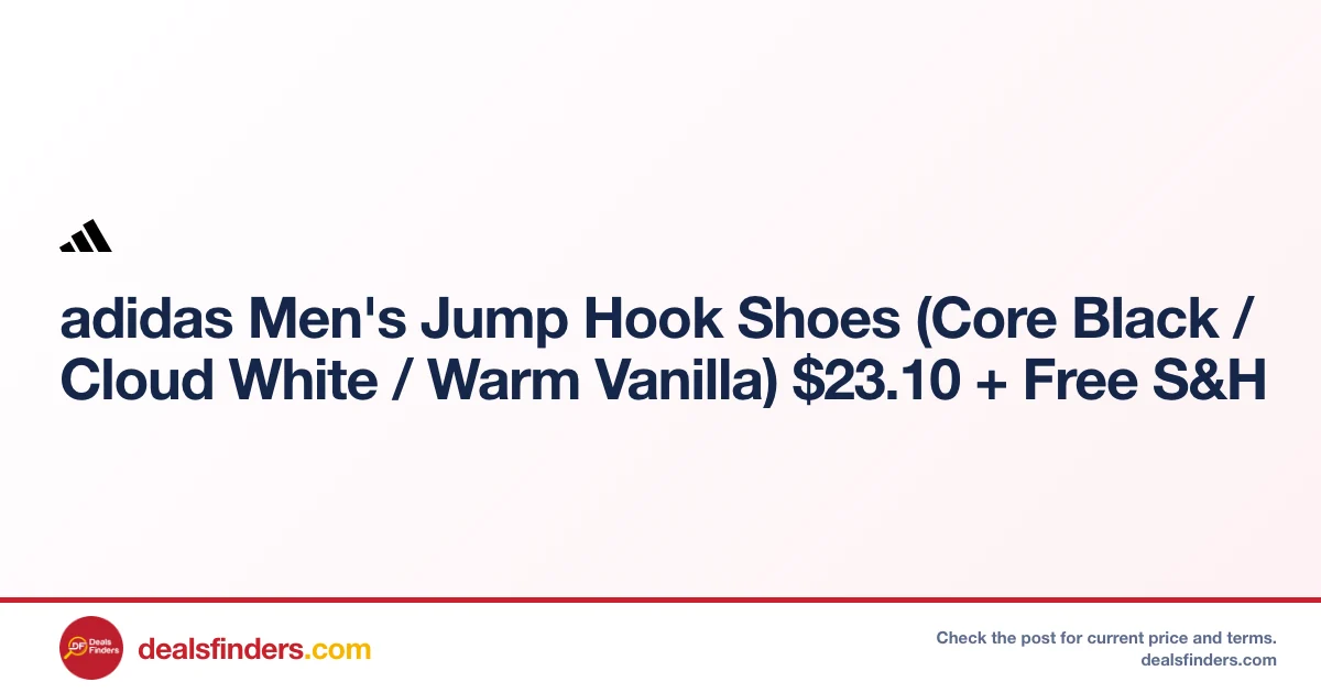 Adidas Men’s Jump Hook Shoes Only $23.10 at Adidas