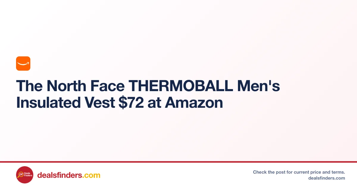 The North Face THERMOBALL Vest Only $71.xx (Reg. $180) at Amazon