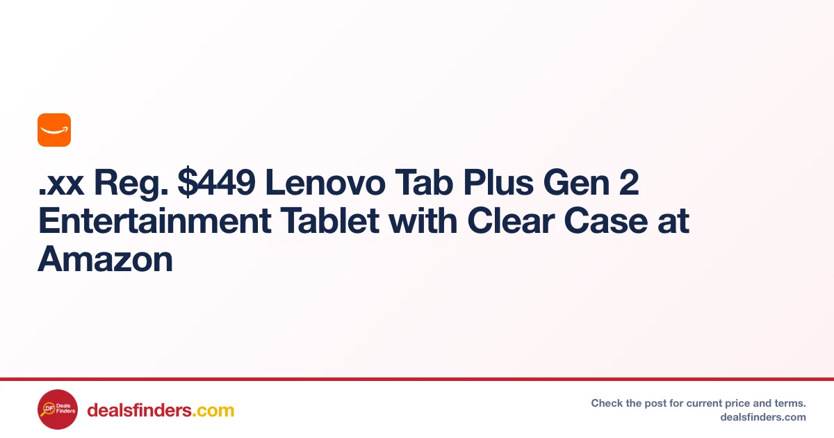 Lenovo Tab Plus Gen 2 Only $269.xx (Reg. $450) at Amazon