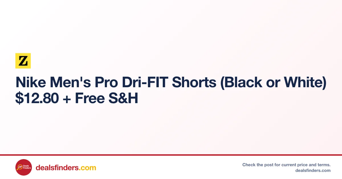 Nike Men’s Pro Dri-FIT Shorts Only $12.80 at Zappos