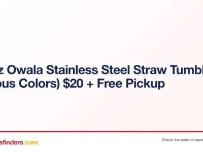 40-Oz Owala Stainless Steel Straw Tumbler (Various Colors) $20 + Free Pickup