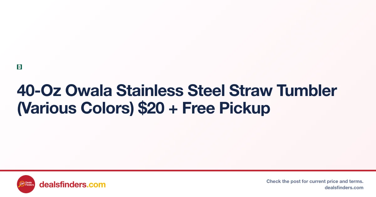 Owala 40-Oz Stainless Steel Straw Tumbler Only $20 at Dick’s