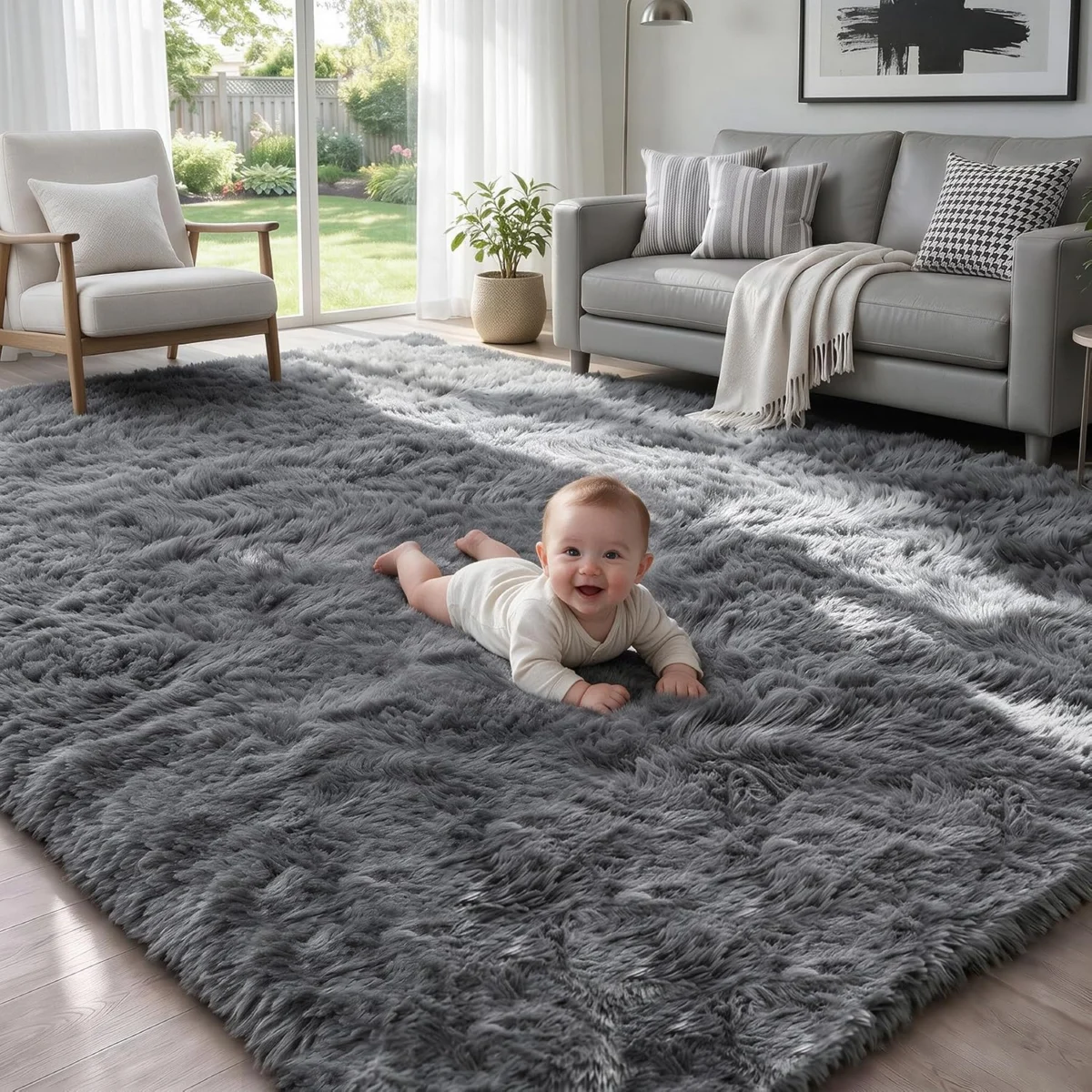 MXSANYOO 5×8 Fluffy Shag Area Rug Only $39.xx at Amazon