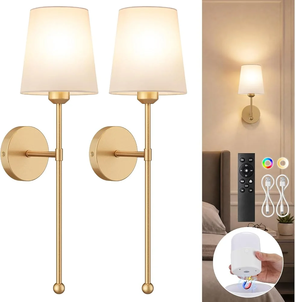 Battery Operated Wall Sconces 2-Pack $39.xx (Reg. $56) at Amazon