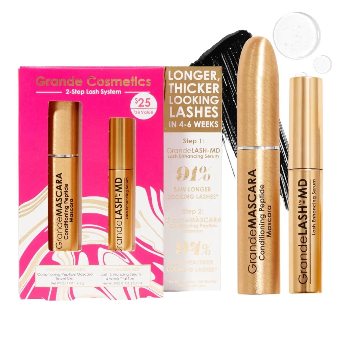 Grande Cosmetics Lash & Brow Care System Only $19.xx (Reg. $25) at Amazon